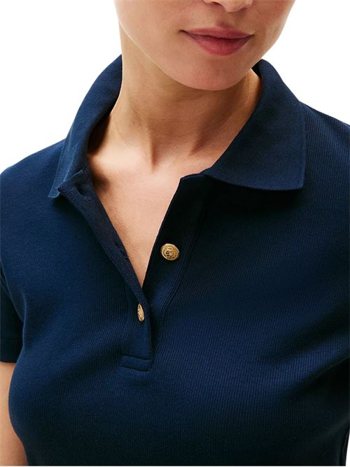 Polo donna blu in cotone Tommy Hilfiger | WW0WW45436C1G